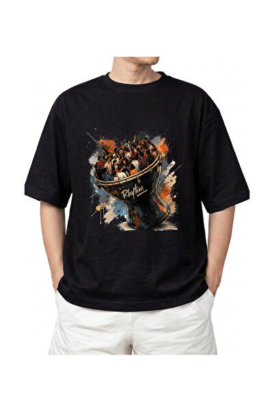 Rhythm Splatter Party Unisex Oversize Tişört