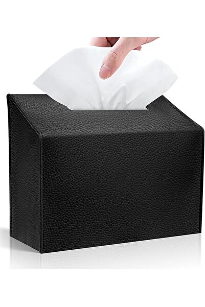 Arabest غطاء صندوق مناديل جلدي، غطاء صندوق مناديل يد قابلة للاستخدام مرة واحد...