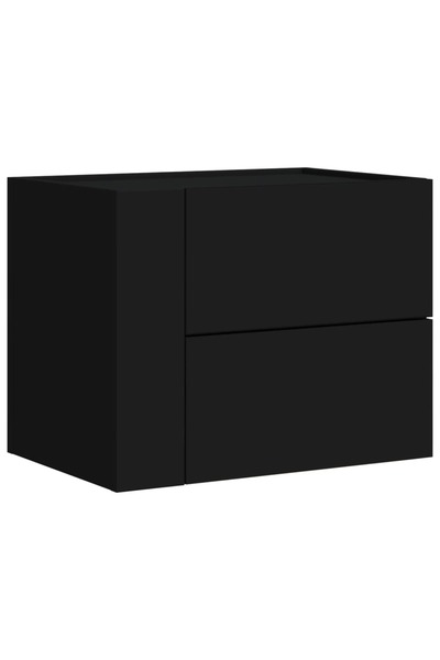 vidaxl Noptieră de perete, negru, 45x30x35 cm