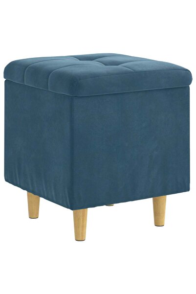 vidaxl Ottomană de depozitare albastru 40 x 40 x 45 cm Catifea
