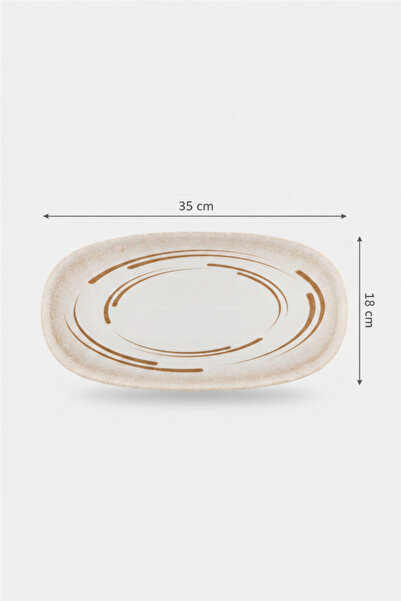 rinart 6-Piece Toledo Oval Kayak Plate 35X18Cm Digital Costa