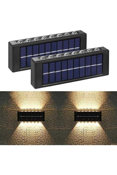 Arabest 2-Pack 16 LED Solar Up Down Wall Lights,Waterproof IP65,1200mAh Batte...