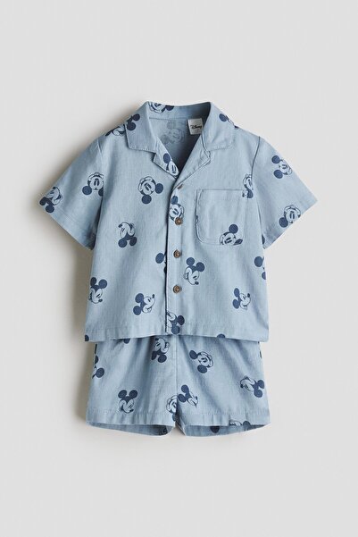 H&M 2 Parçalı Baskılı ve Pamuklu Set