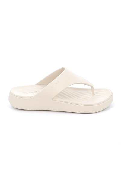 Crocs Γυναικεία Σαγιονάρα Getaway Triangle Flip Χρώματος Μπεζ 212018-2MC