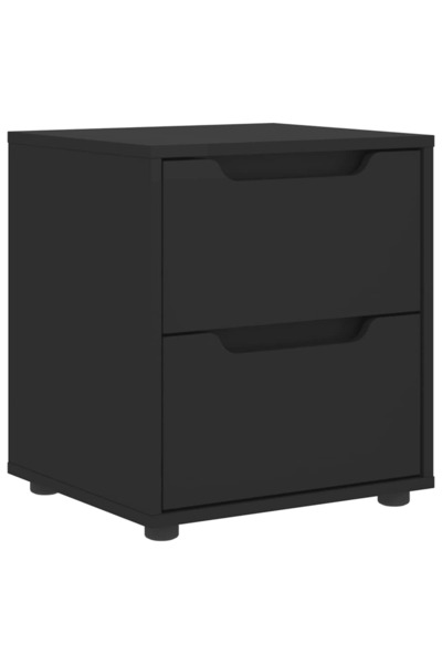 vidaxl Noptiera "VISNES" Negru 45x40x50 cm Lemn prelucrat