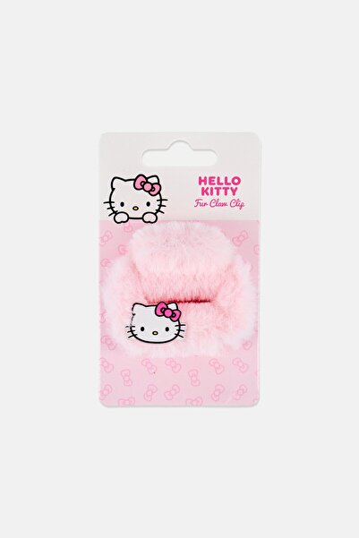 Hello Kitty Kids Girl Fur Hair Claw Clip, Pink