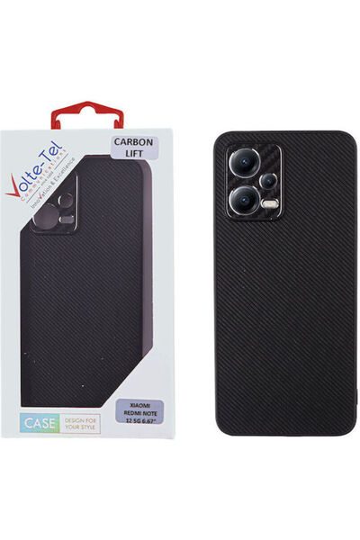 Other Volte-Tel Carbon Lift Back Cover Σιλικόνης Μαύρο (Redmi Note 12 5G) Κωδ...