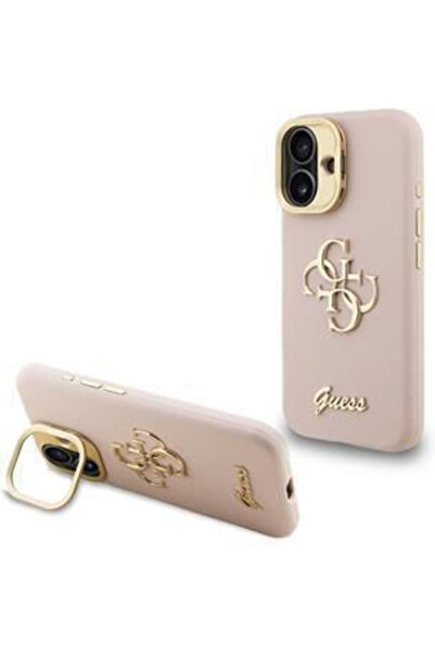 Guess Δερμάτινη Πίσω Θήκη PU με Υφή Ροζ (iPhone 16) Κωδικός: GUHCP16SPCS4GSP