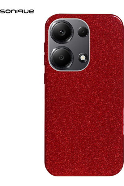 Other Sonique Shiny Back Cover Silicone / Plastic Red (Redmi Note 13 Pro 4G /...