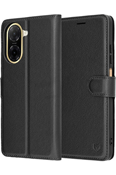Techsuit Δερμάτινη Μαύρη Θήκη Folio (Redmi A5)