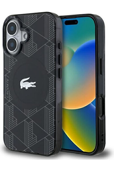 Lacoste Blend Monogram MagSafe Πίσω Θήκη Πλαστική Μαύρη (iPhone 16 Plus) Κωδι...