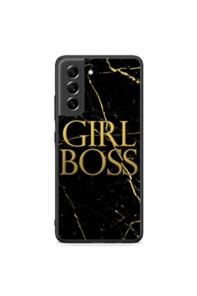 Other Samsung S21 FE Girl boss marble Black Glossy Θήκη
