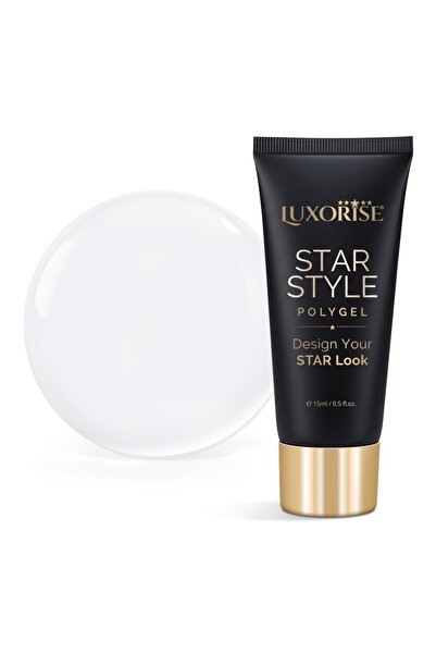 LUXORISE Polygel STAR STYLE - Colecția STAR ICON, Alb Pur, 15ml