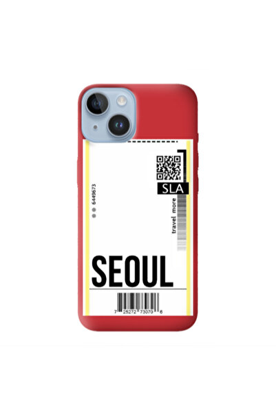 Other Apple iPhone 14 Plus Seoul Travel More Red Colored Silicone TPU Θήκη