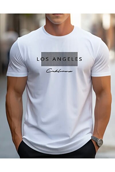NIGRUM PARDUS تي شيرت رياضي رجالي من NIGRUM PARDUSLOS ANGELES مطبوع 100% قطن ...