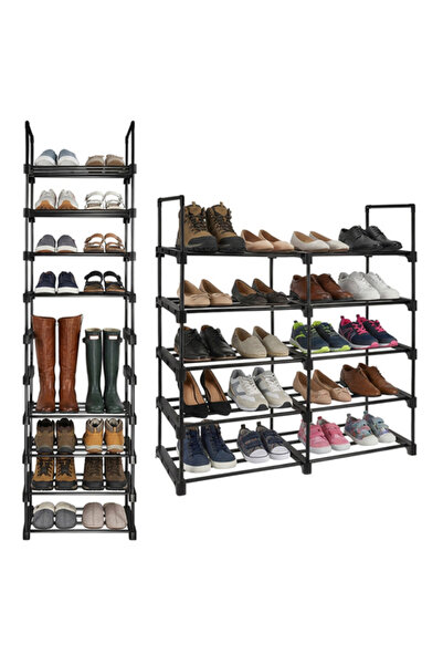Ruhhy Organizator de pantofi cu 10 niveluri, capacitate 20 perechi, raft pent...