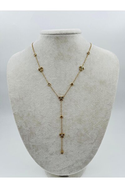 Bozhi Necklace Steel Gold Elegant Gift