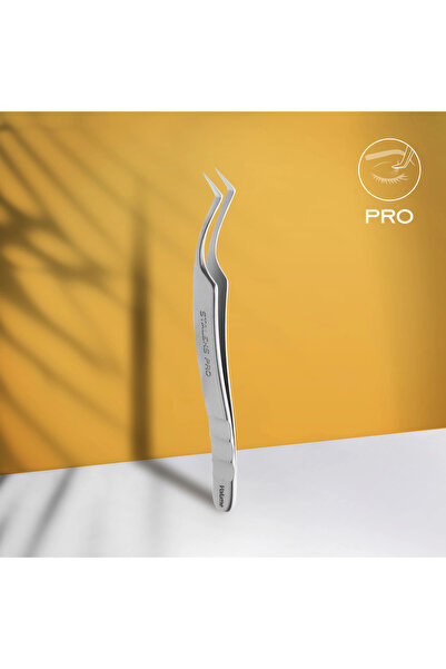 STALEKS EXPERT 41 TYPE 2 Profesyonel Kirpik Cımbızı (L Şeklinde, 40')