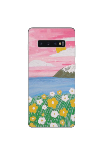 Other Samsung S10 Plus Sun and Flowers Transparent Silicone TPU Θήκη