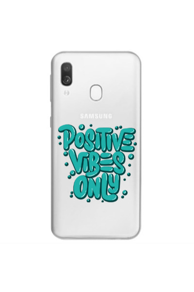 Other Samsung A40 Positive Vibes Only Transparent Silicone TPU Θήκη