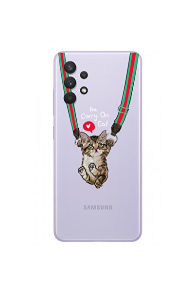 Other Samsung A32 4G Swinging cat Transparent Silicone TPU Θήκη