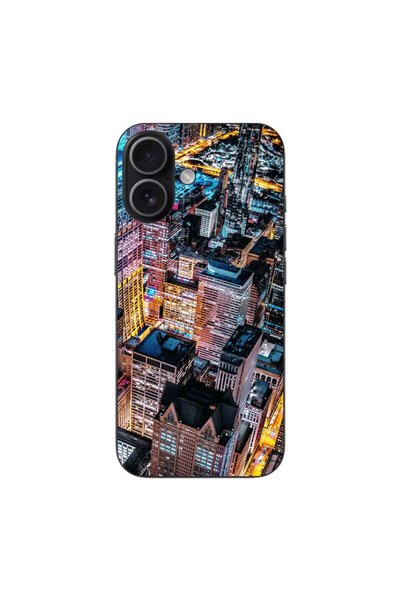 OEM Калъф, съвместим с Apple iPhone 17, силиконов гел TPU модел  "Нощен град "