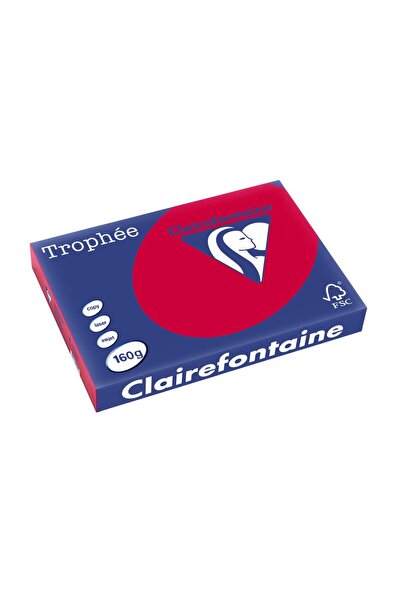 Clairefontaine Χαρτόνι Α3 160 γρ./τ.μ. Έντονο Χρώμα 250 τεμ./κουτί Μπορντό