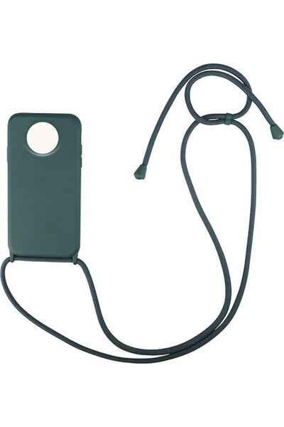 Other Sonique CarryHang Πίσω Θήκη Σιλικόνης 0.5mm με Λουράκι Σκούρο Πράσινο (...