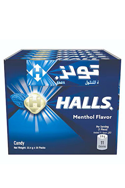 halls Halls Plain Dry Candy with Taste of Menthol 20*22.4g
