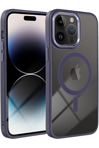 OEM Color Edge Mag Cover Back Cover Plastic / Silicone Purple (iPhone 14 Pro)