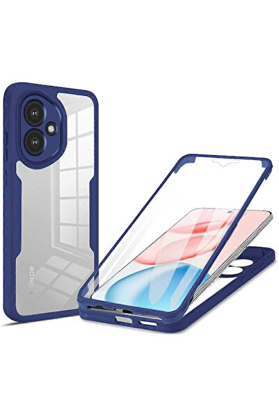 Techsuit ColorVerse 360 Πλήρης Κάλυψη Σιλικόνης Μπλε για Honor 400