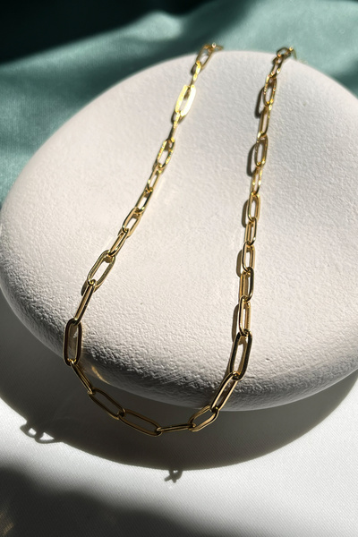 Berilya Aksesuar Steel Thick Paperclip Chain Necklace