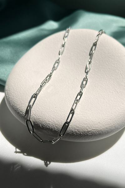 Berilya Aksesuar Steel Thick Paperclip Chain Necklace