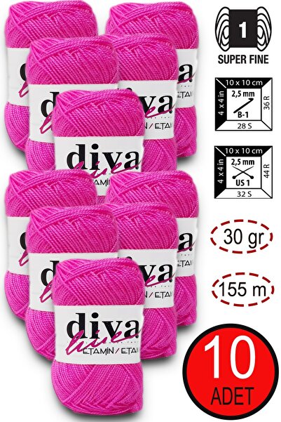 Diva İplik ديفا إيتامين 11 وردي مكسيكي (عبوة من 10 قطع)