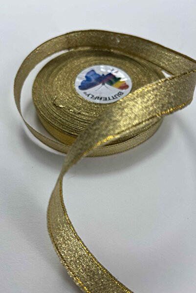 Hobigram Gold 1 Cm Lunavera Simli Dekoratif Şerit Kurdele 1 Metre