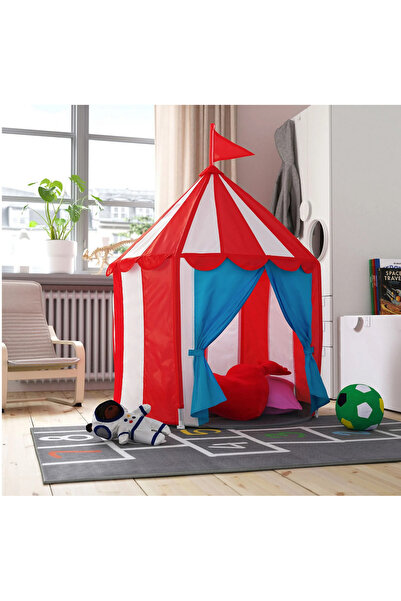 IKEA CIRKUSTÄLT çadır, kırmızı-beyaz, 100 cm