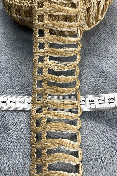 Hobigram Macramevia Ladder Hasır Şerit Kurdele – Rustik Bohem Örgü Dekoratif Süsleme 1 Metre