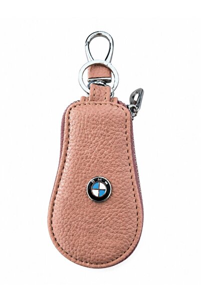 OEM BMW Premium Eco- Leather Car Key Case – Elegant Case with Metal Ring, Black