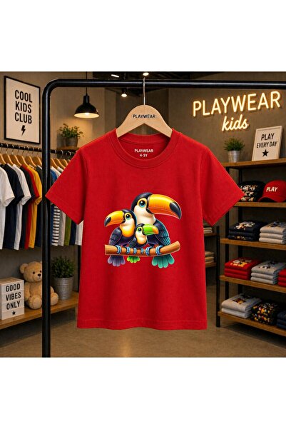 playwear تي شيرت كوكومان يافرو مطبوع 100% للأطفال للجنسين 5 6 -7 8-9 10 -11 1...