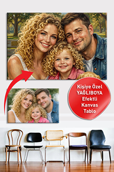 Morfil Sanat Atölyesi Kişiye Özel Yağlı Boya Efektli Kanvas Tablo Fotoğraftan...