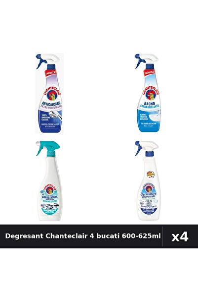 Chanteclair Set 4 Degresant Universal 600ml-625ml - Anti-Miros, Bicarbonat, E...