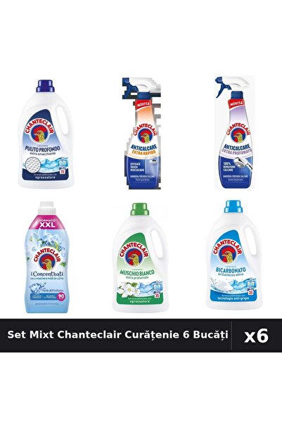 Chanteclair Set 6 Detergent și Degresant - Lichid Rufe 1575ml, Balsam 1800ml,...