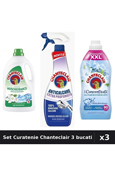 Chanteclair Set 3 Curatenie - Detergent 1575ml, Balsam 1800ml, Degresant 625ml