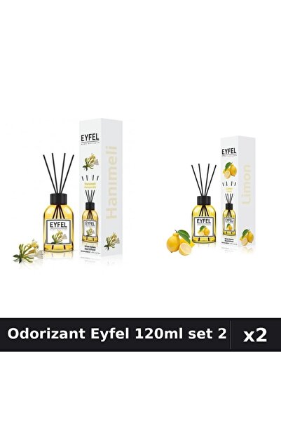 Eyfel Set 2 Odorizante Camera cu Betisoare 120ml - Lamaie, Mana Maicii Domnului