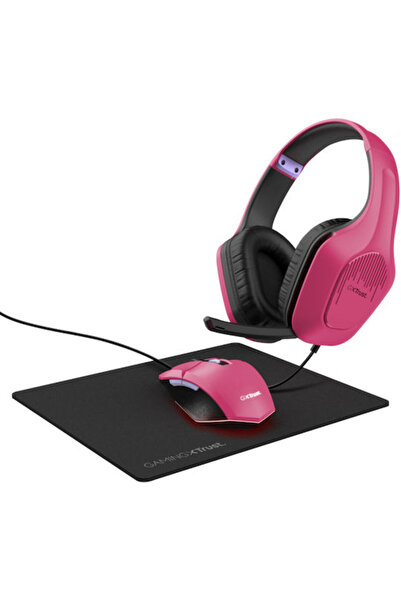 Trust GXT 790 Ακουστικά Gaming Περιφερικά το Αυτί με Σύνδεση USB Ροζ