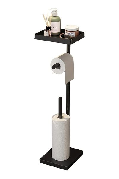 The Bros Toilet Paper Holder, Free Standing Toilet Roll Holder for 3-4 Rolls ...