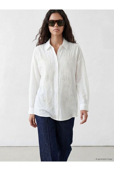 LC Waikiki LCW Modest قميص نسائي مطرز
