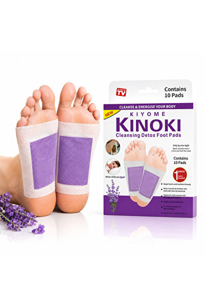 Teno Pachet de 10 plasturi detox KINOKI, cu lavandă, pentru somn și energie, mov