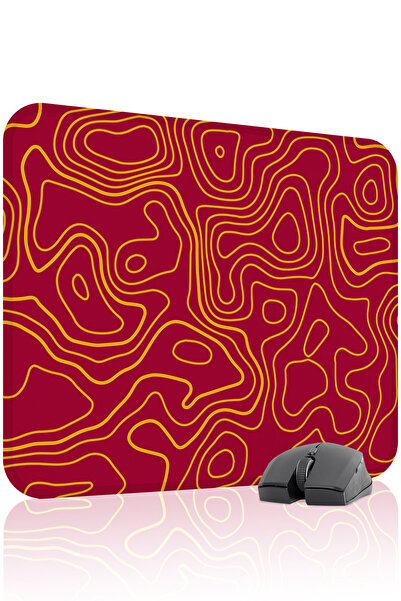 mousepad bastir Galben Roșu 48X40 XL Fan Gaming Mouse Pad Bază anti-alunecare...