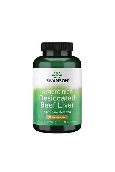 SWANSON Ficat de vită deshidratat argentinian 100% Pur Degresat 120 Capsule